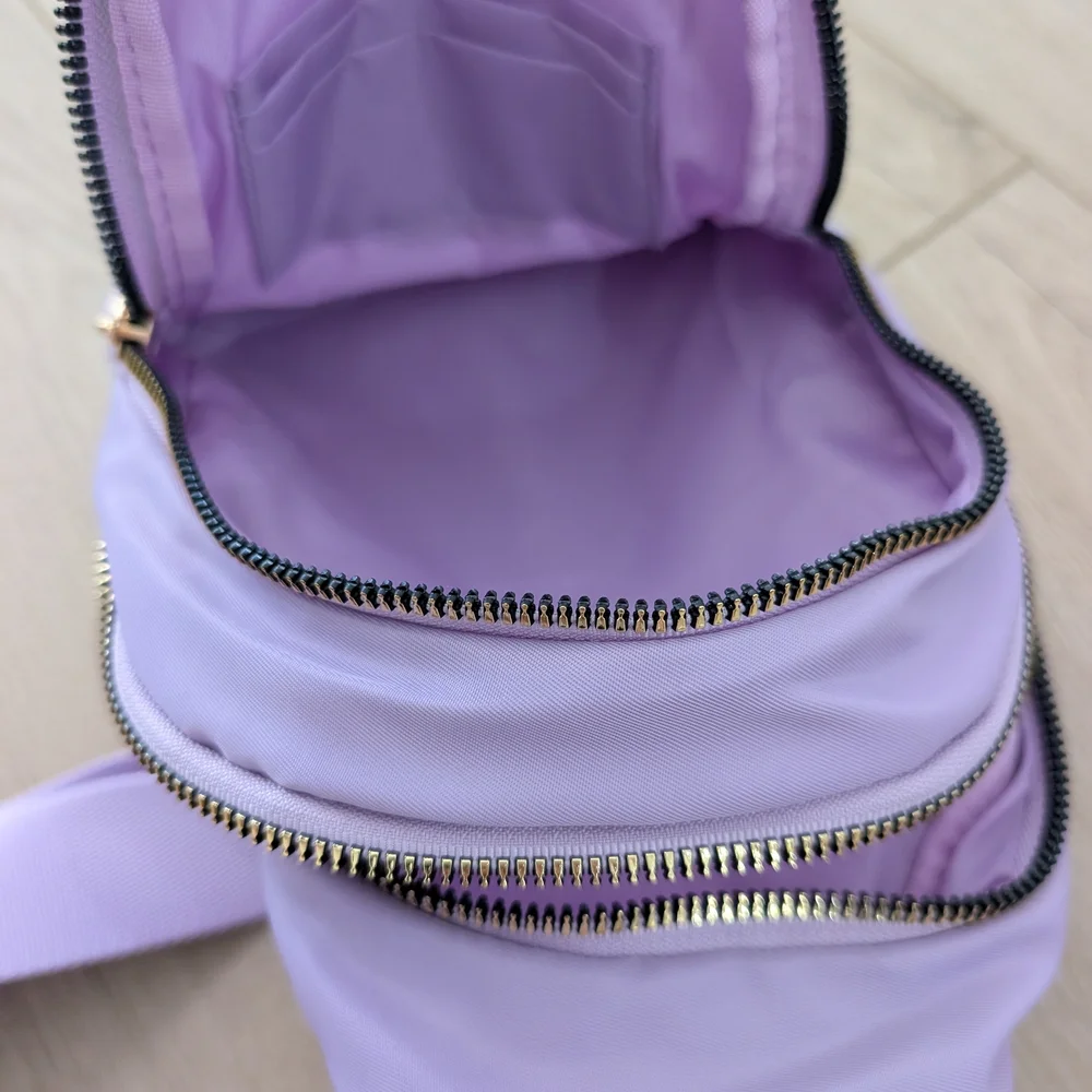 Lavender Sling Bag with Gold B Initial Accent NWT Girls Gift